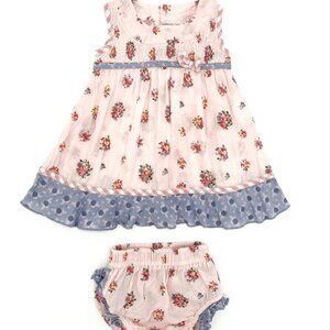 KENZO PARIS Pink Floral Dress with Bloomers 1 month